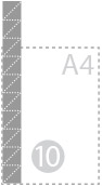 stroken 10 vierkante<br/><span style='font-size:11px;'>(10 per strook (39 * 39mm))</span>